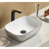 Раковина-чаша CeramaLux D1333H021 46x33 см, накладная, белый/серебряный