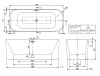 Квариловая ванна Villeroy&Boch Finion 170x70 UBQ177FIN7N100V101 с подсветкой