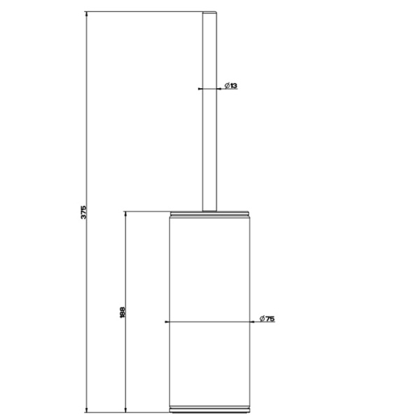 Туалетный ершик Gessi 316 54743#707 черный