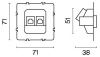 Механизм розетки Ethernet RJ-45 Voltum S70 VLS0602M