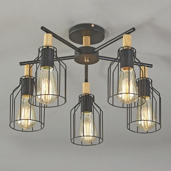 Люстра на штанге Escada Texas 469/5PL Black