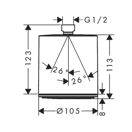 Верхний душ Hansgrohe Pulsify S 24132000 хром/черный
