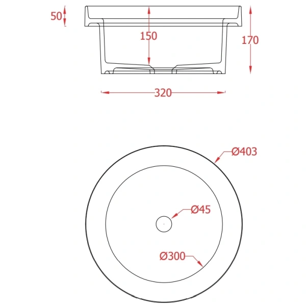Раковина 40,3x40,3 см Artceram Fuori Scala TFL032 41 00