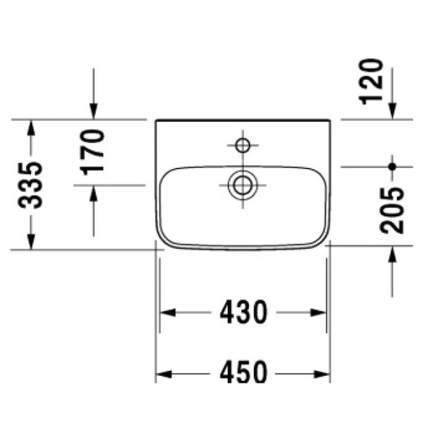 Раковина 45x33,5 см Duravit DuraStyle 0708450000