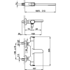 Смеситель для ванны Cisal LineaViva LVD2101021