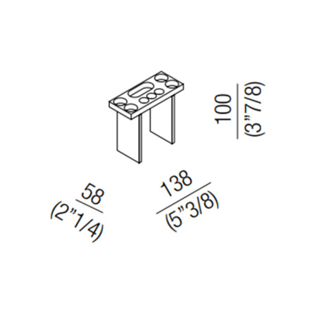 Полочка Agape Puzzle ALEG531GR серый