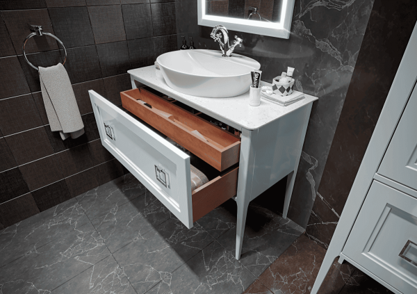 Тумба с раковиной Bagno Piu Neo 80 матовая лагуна/белый