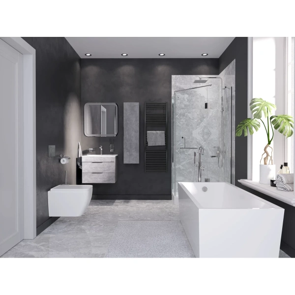 Акриловая ванна Grossman Cristal GR-2021 180x80 см, отдельностоящая, белый глянец