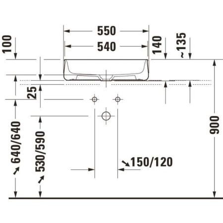 Раковина Duravit Zencha 55 2373551379 черная матовая