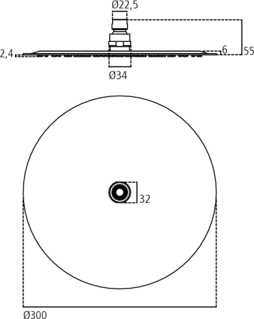 Верхний душ Ideal Standard IdealRain lux B0385MY