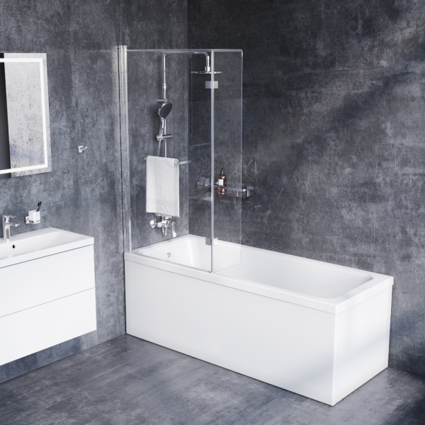 Шторка для ванны Damixa 80 DX35WBS-D7W1-150MT