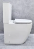 Унитаз-компакт CeramaLux 1289A безободковый, с сиденьем микролифт, белый