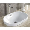 Раковина CeramaLux 5006C 60x39 см, встраиваемая сверху, белый