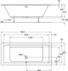 Акриловая ванна Geberit Tawa 180x80 650480000, белый