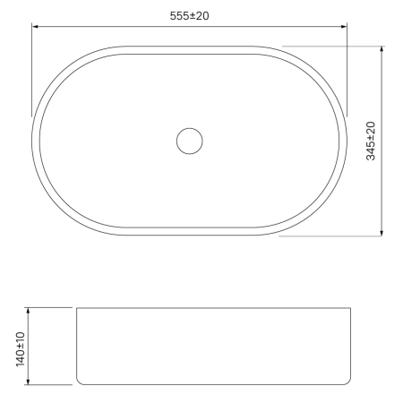 Раковина 55,5x34,5 см IDDIS Ray RAYWS13i27