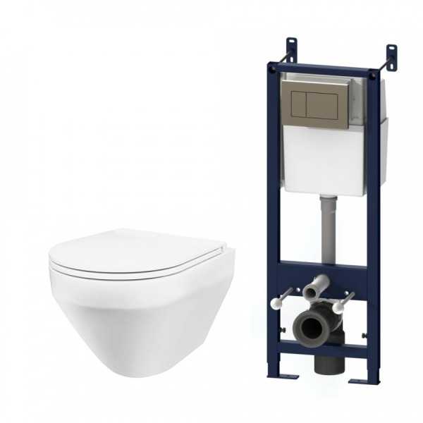 Комплект подвесной унитаз с инсталляцией AM.PM Spirit IS3701700 с сиденьем микролифт