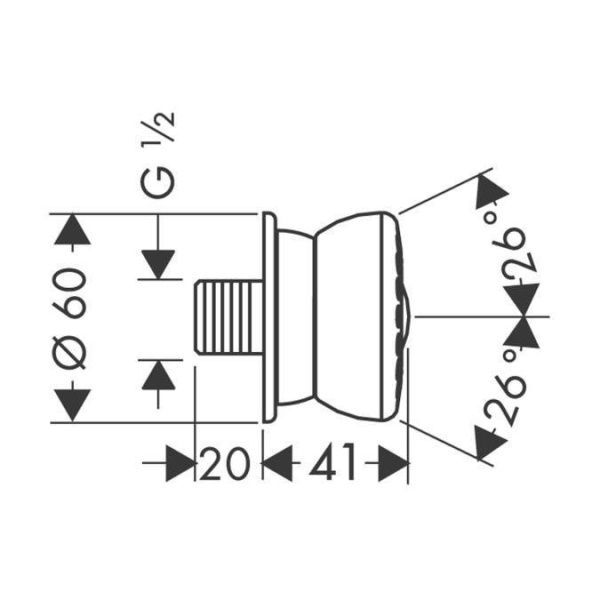 Боковая форсунка hansgrohe Bodyvette Stop 28467000
