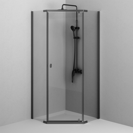 Душевой уголок AM.PM Sunny 90x90 W87G-405-9090-BT черный матовый