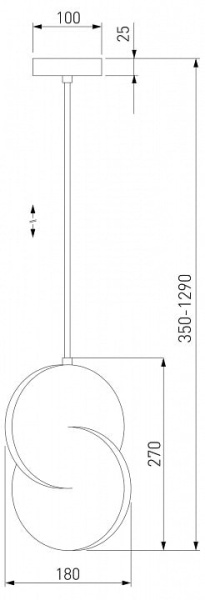 Подвесной светильник Eurosvet Lang 50225/1 LED хром