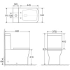 Чаша напольного безободкового унитаза BelBagno Romano BB248CPR-P