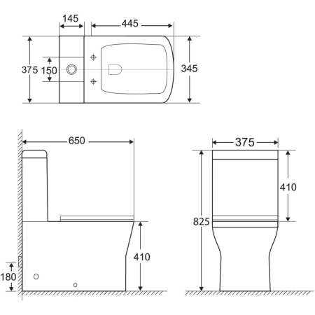 Чаша напольного безободкового унитаза BelBagno Romano BB248CPR-P