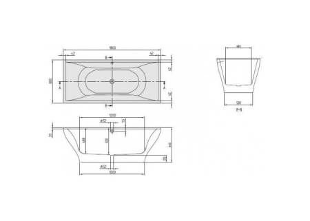 Квариловая ванна Villeroy&Boch La Belle 180x80 UBQ180LAB2PDV-01