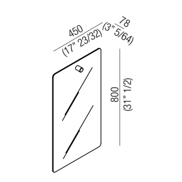 Зеркало Agape Dot line 80x45 ADTL0459RU коричневый