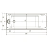 Акриловая ванна 170,4x70,4 см Eurolux Qwatry E1017070030