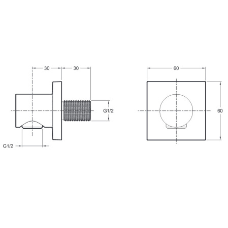 Шланговое подсоединение Jacob Delafon MODULO E8467-CP
