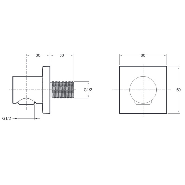 Шланговое подсоединение Jacob Delafon MODULO E8467-CP
