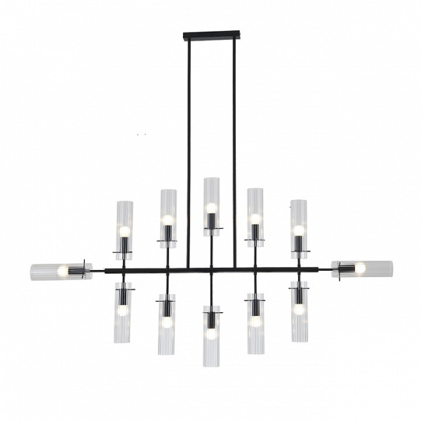 Люстра на штанге Indigo Saetta 11053/12R Black