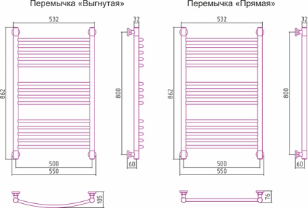 Полотенцесушитель водяной Сунержа Богема+ 80x50 05-0220-8050