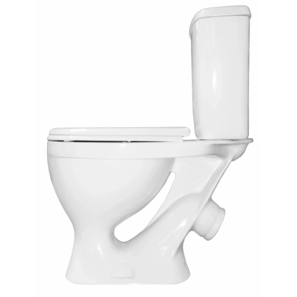 Унитаз-компакт Sanita Эталон эконом WC.CC/Etalon/1-P/WHT.G/S1 косой выпуск, с сиденьем полипропилен, белый