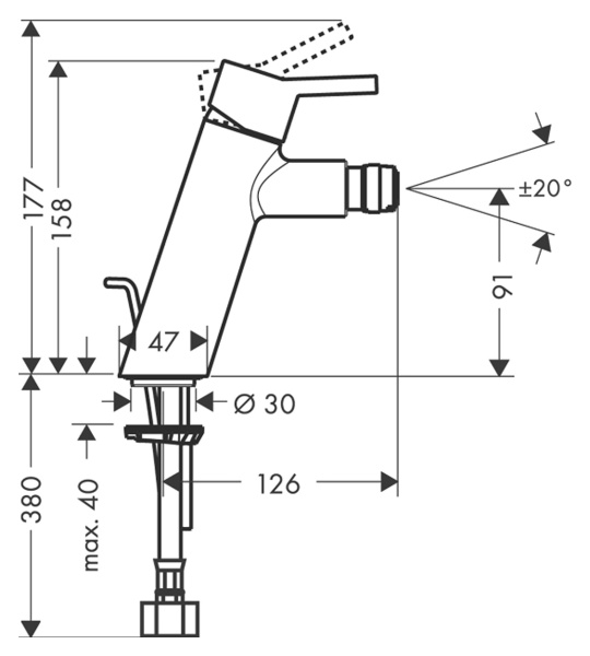Смеситель для биде hansgrohe Talis S2 32240000