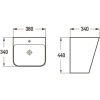 Раковина CeramaLux 500Q 38x34 см, подвесная, белый
