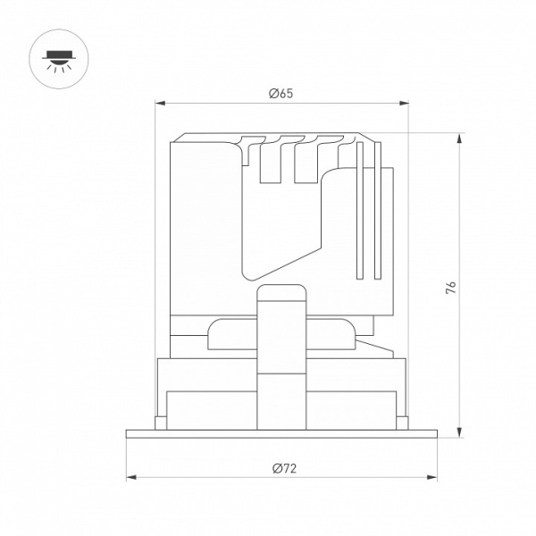 Встраиваемый светильник Arlight ARADO 059105