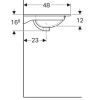 Раковина 90x48 см Geberit Acanto 500.642.01.2