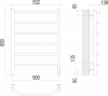 Полотенцесушитель электрический Terminus Виктория П6 500х650 4670078531193