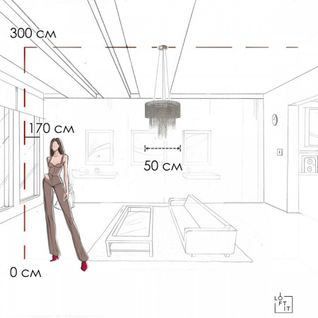 Подвесной светильник Loft it Opera 10406/500