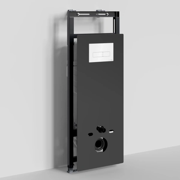 Инсталляция для унитаза WasserKRAFT Salm 27 27TLT.010.ME.BL.WH03 с кнопкой смыва, белый