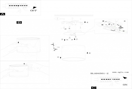Накладной светильник Eglo Polasso 94502