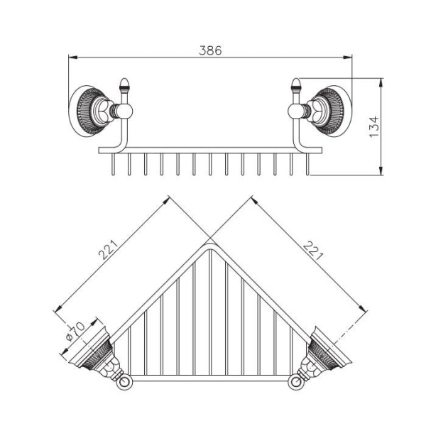 Полочка Nicolazzi Impero 1495CR36