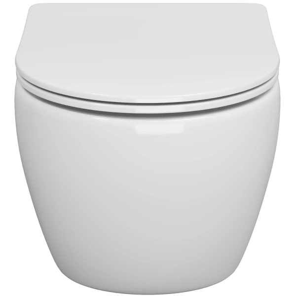 Унитаз подвесной Grossman GR-4457SQ безободковый, торнадо, с сиденьем микролифт, белый