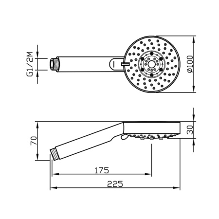 Душевая лейка Carimali Flat 55205-CR