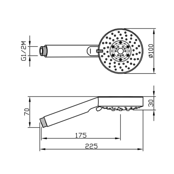 Душевая лейка Carimali Flat 55205-CR