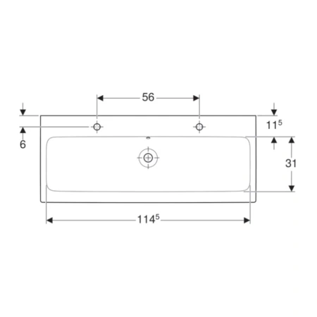 Раковина 120x48,5 см Geberit iCon 124020000