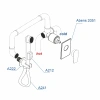 Гигиенический душ WasserKRAFT Abens A02041 со смесителем, черный матовый