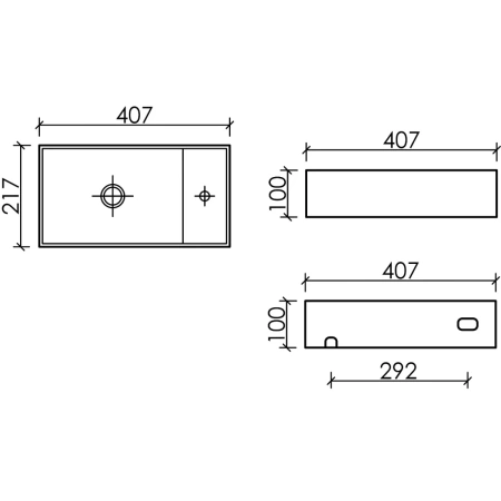 Раковина 40,7x21,7 см Ceramica Nova Element CN6051LMW