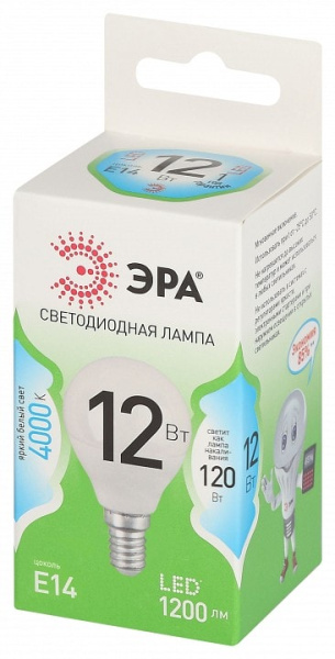 Лампа светодиодная Эра Green Line E14 12Вт 4000K LED P45-12W-840-E14 GL