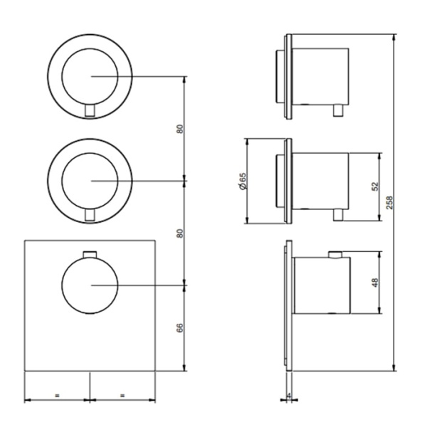Смеситель для душа Gessi 316 54504#299 черный матовый